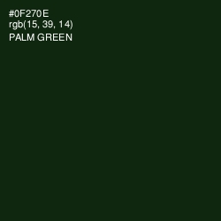 #0F270E - Palm Green Color Image